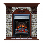 Каминокомплект Glenrich Арочный Алтай (красное дерево)+Majestic Black