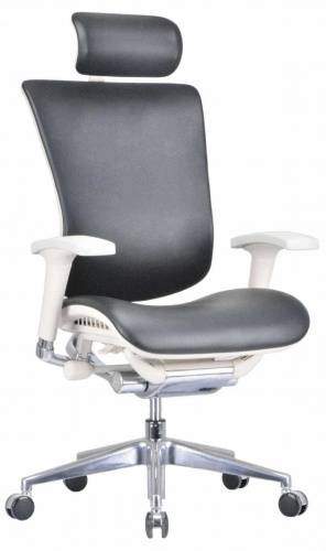 Ортопедическое кресло Expert Spring Leather Серое